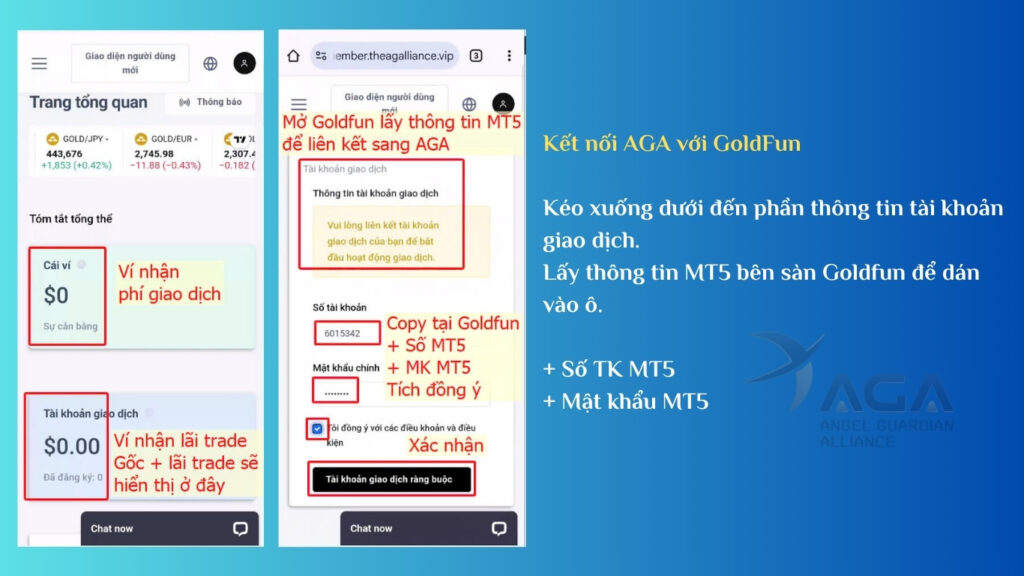 Kết nối AGA với Goldfun